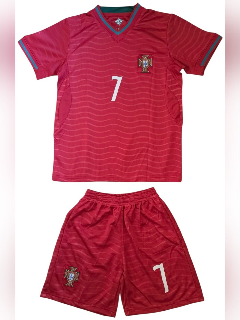 PORTUGAL 2026 World Cup kids jersey shorts set camiseta niño Ronaldo 7 size XL - Picture 2 of 2
